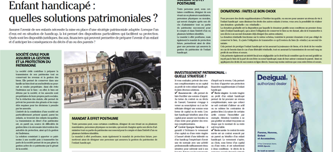 Enfant handicapé: quelles solutions patrimoniales avec Actailor patrimoine à Ajaccio en Corse